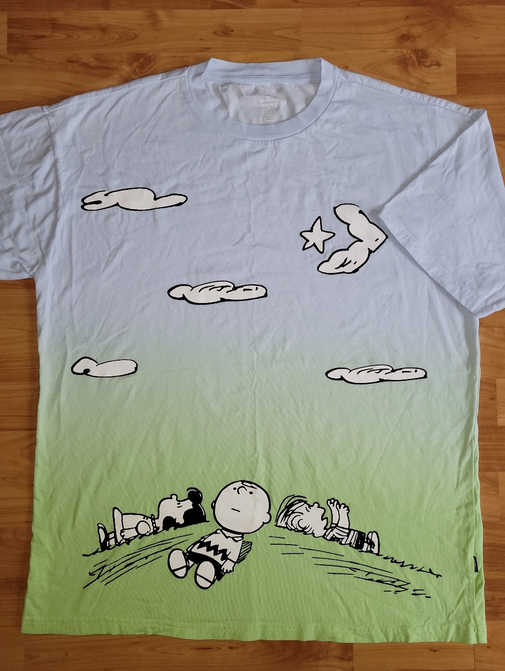 Converse And Peanuts Charlie Brown Collab T-Shirt Cloud Watching - Size XL Big